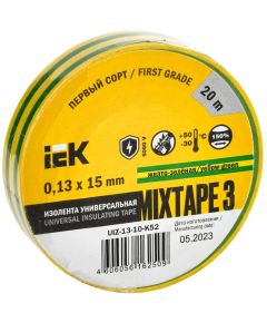 MIXTAPE 3 Изолента 0,13х15мм желто-зеленая 20м IEK