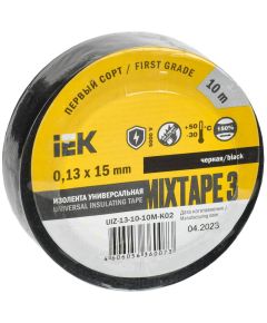 MIXTAPE 3 Изолента 0,13х15мм черная 10м IEK