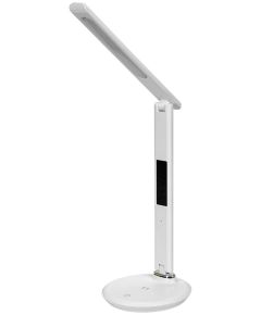 LIGHTING Светильник светодиодный настольный 2011 7Вт на подставке QI-заряд USB-выход кожа белый IEK