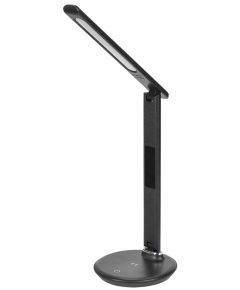 LIGHTING Светильник светодиодный настольный 2011 7Вт на подставке QI-заряд USB-выход кожа черный IEK