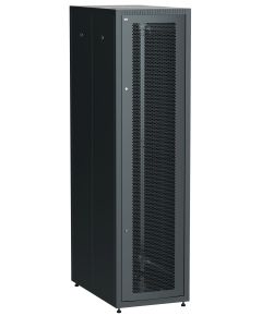 ITK LINEA E Шкаф напольный сетевой 19" 42U 600х1000мм перфорированная передняя дверь задняя металлическая черный