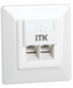 ITK Внутренняя информационная розетка RJ45 кат. 5Е UTP 2 порта