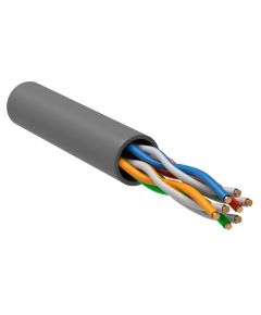 ITK Витая пара U/UTP кат.5E 4х2х24AWG solid PVC 1м серый (100м/бухта)