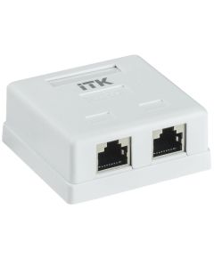 ITK Настенная информационная розетка RJ45 категория 5e FTP 2-порта