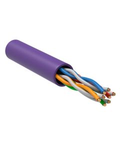 ITK Витая пара U/UTP кат.5E 4х2х24AWG solid LSZH нг(А)-HF фиолетовый (305м)