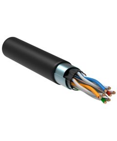 ITK Витая пара F/UTP кат.6 4x2х23AWG solid LSZH нг(А)-HF черный (305м)