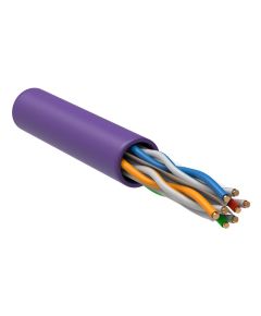 ITK Витая пара U/UTP кат.6 4х2х23AWG solid LSZH нг(А)-HF фиолетовый (305м)