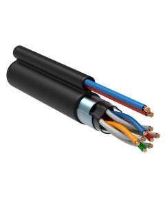 ITK Витая пара F/UTP кат.5Е 4х2х24AWG solid LDPE + кабель питания 2x0,75мм2 305м черный