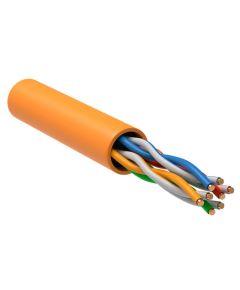 ITK Витая пара U/UTP кат.5E 4x2х24AWG solid LSZH нг(А)-HF оранжевый (305м)