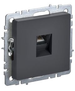BRITE Розетка компьютерная RJ45 кат.6 РК11-БрГ графит IEK