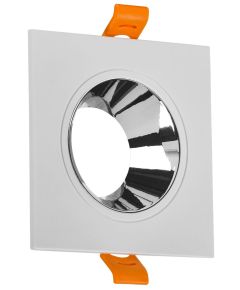 LIGHTING Светильник 4107 встраиваемый поворотный под лампу GU10 белый/хром пластик IEK