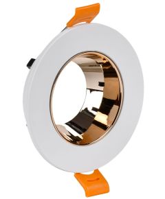 LIGHTING Светильник 4106 встраиваемый поворотный под лампу GU10 белый/золото пластик IEK