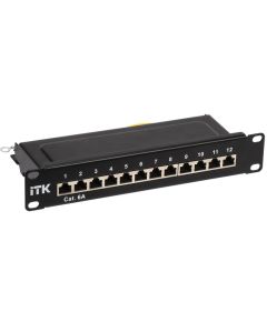 ITK 1U патч-панель кат.6A STP 12 портов 10" Dual IDC