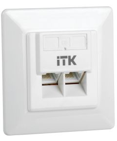 ITK Внутренняя информационная розетка RJ45 кат. 6 UTP 2 порта