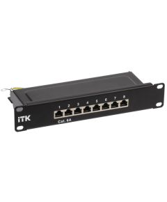 ITK 1U патч-панель кат.6A STP 8 портов 10" Dual IDC