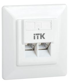 ITK Внутренняя информационная розетка RJ45 кат. 6 FTP 2 порта