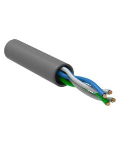 ITK Витая пара U/UTP кат. 5E 2х2х24AWG solid LSZH нг(А)-HF серый (305м) РФ