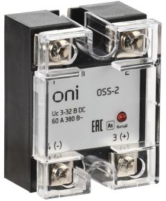 Реле твердотельное OSS-2 60А 380В AC 3-32В DC ONI