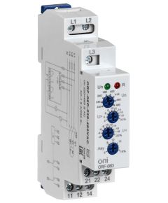 Реле контроля фаз ORF-06D 3 фазы 2 контакта 220-460В AC ONI