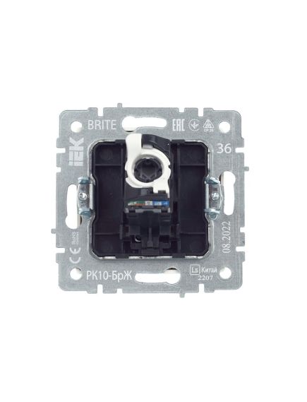 BRITE Розетка компьютерная RJ45 кат.5E РК10-БрЖ жемчуг IEK, 6 image