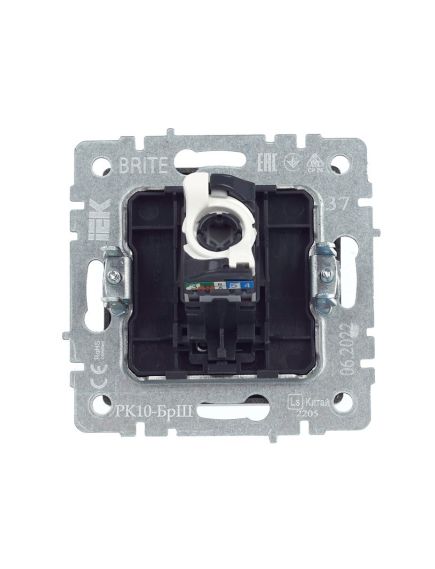 BRITE Розетка компьютерная RJ45 кат.5E РК10-БрШ шампань IEK, изображение 8