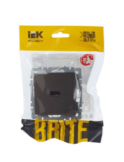 BRITE Розетка HDMI РHDMI-0-БрТБ темная бронза IEK, изображение 2