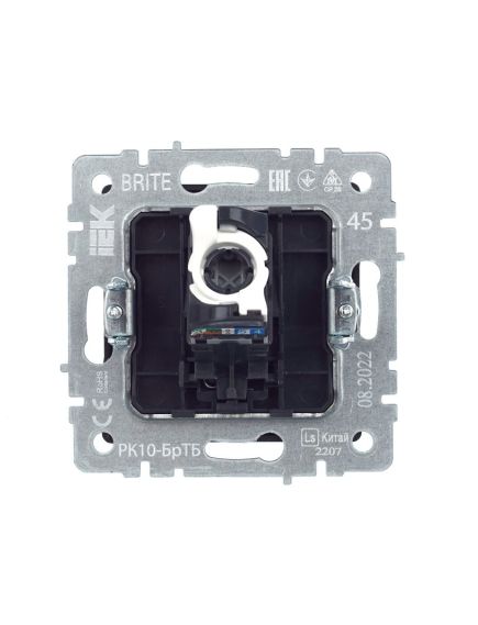 BRITE Розетка компьютерная RJ45 кат.5E РК10-БрТБ темная бронза IEK, 4 image