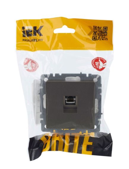 BRITE Розетка компьютерная RJ45 кат.5E РК10-БрШ шампань IEK, 5 image