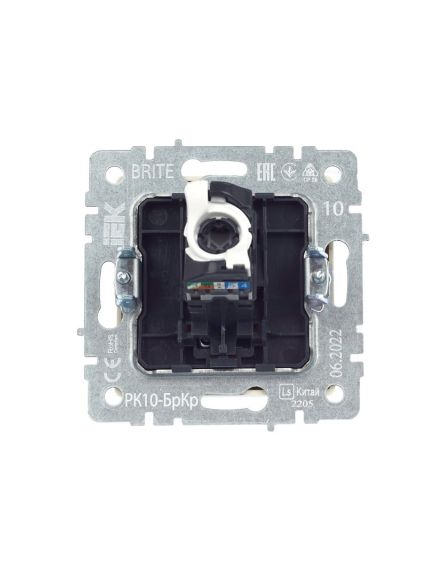 BRITE Розетка компьютерная RJ45 кат.5E РК10-БрКр бежевый IEK, 3 image