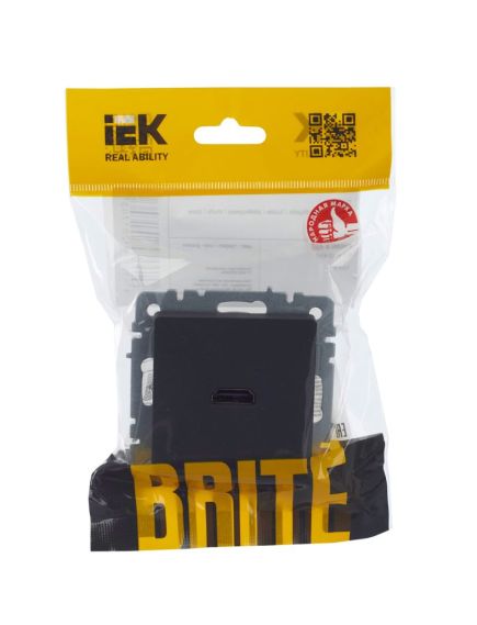 BRITE Розетка HDMI РHDMI-0-БрГ графит IEK, изображение 8