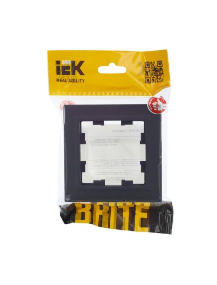 BRITE Рамка 1-местная IP44 РУ-1-БрГ-44 графит IEK, изображение 6