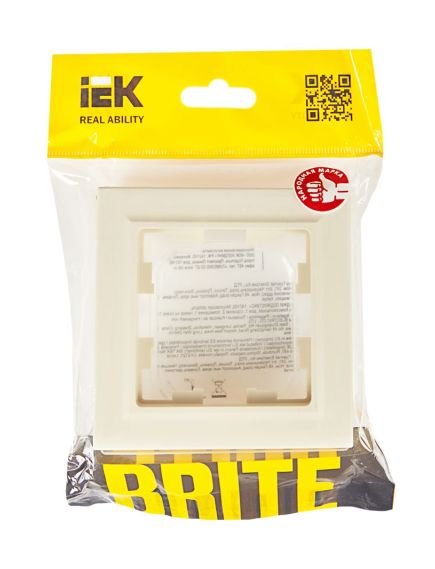 BRITE Рамка 1-местная IP44Р У-1-БрКр-44 бежевый IEK, изображение 4