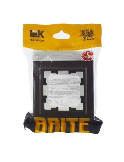 BRITE Рамка 1-местная IP44 РУ-1-БрТБ-44 темная бронза IEK, изображение 6