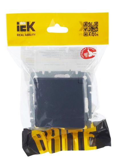 BRITE Розетка 1-местная с заземлением с защитными шторками и крышкой 16А IP44 РСбш10-3-44-БрМ маренго IEK, изображение 6