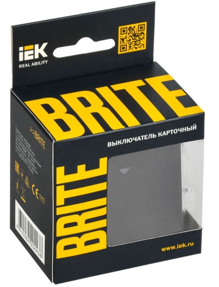 BRITE Выключатель карточный 30А ВС10-1-8-БрЧ черный IEK, изображение 2