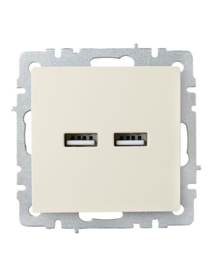 BRITE Розетка USB A+A 5В 3,1А РЮ10-1-БрКр бежевый IEK, изображение 4