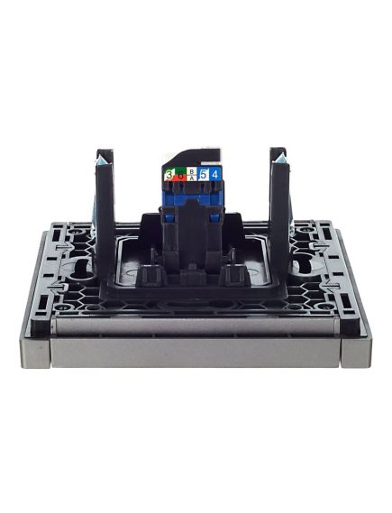 FORTE&PIANO Розетка компьютерная RJ45 кат.6 FP531 сталь IEK, 5 image