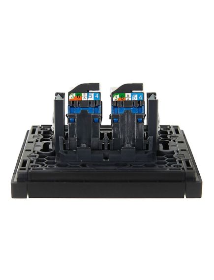 FORTE&PIANO Розетка компьютерная двойная RJ45 кат.6 FP134 черный IEK, 4 image