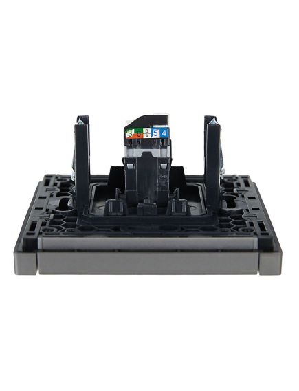 FORTE&PIANO Розетка компьютерная RJ45 кат.5E FP532 сталь IEK, изображение 6