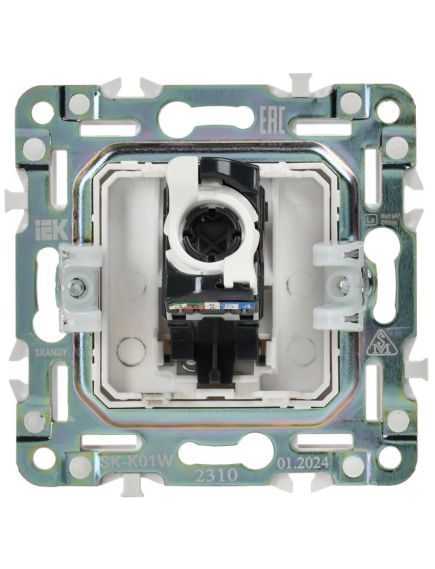 SKANDY Розетка компьютерная RJ45 кат.5E SK-K01W арктический белый IEK, 6 image