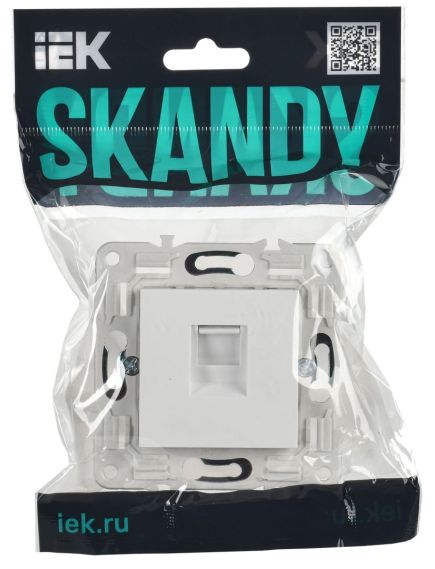 SKANDY Розетка компьютерная RJ45 кат.6 SK-K02W арктический белый IEK, изображение 2