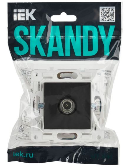 SKANDY Розетка TV оконечная SK-A12T титан IEK, 2 image