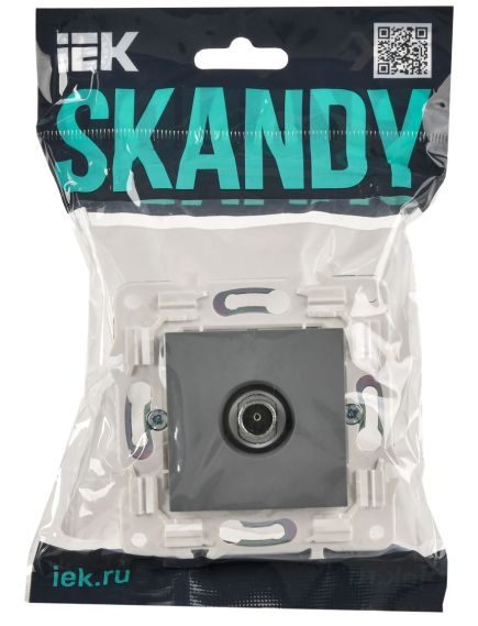 SKANDY Розетка TV оконечная SK-A12Gr серый IEK, изображение 2