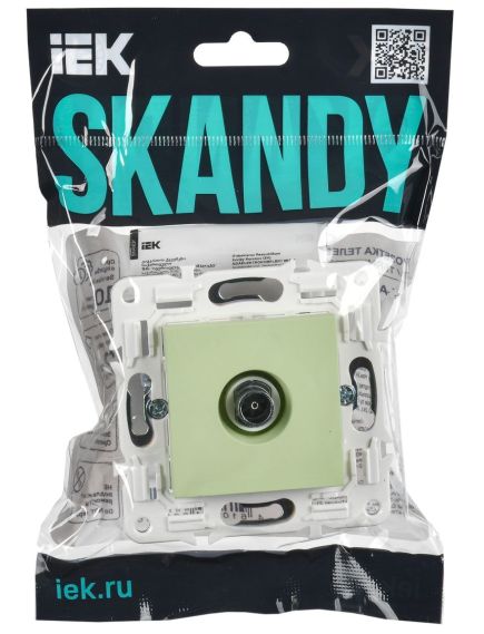 SKANDY Розетка TV оконечная SK-A12G мятный IEK, изображение 3