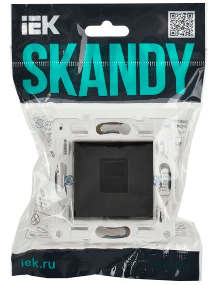 SKANDY Розетка компьютерная RJ45 кат.6 SK-K02Bl черный IEK, 2 image