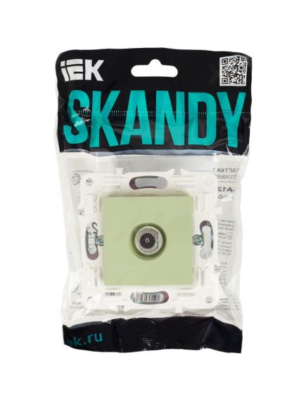 SKANDY Розетка TV оконечная SK-A12G мятный IEK, изображение 2