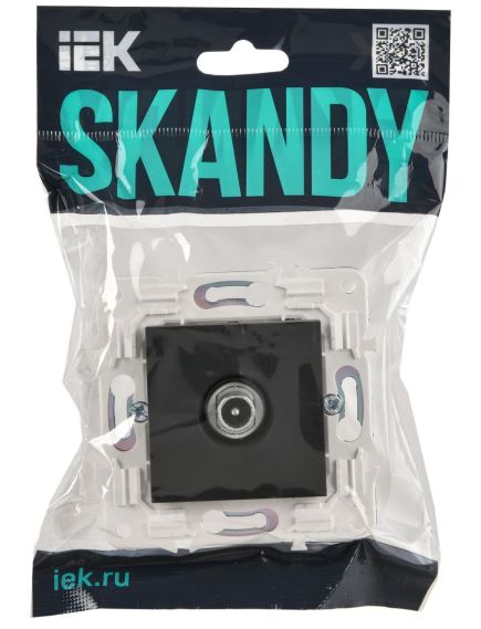 SKANDY Розетка TV проходная SK-A17G графит IEK, изображение 2