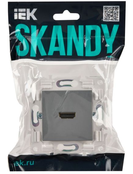 SKANDY Розетка HDMI SK-H01Gr серый IEK, 2 image