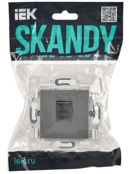 SKANDY Розетка компьютерная RJ45 кат.5E SK-K01Gr серый IEK, изображение 2