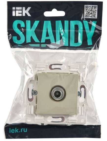 SKANDY Розетка TV оконечная SK-A12B бежевый IEK, изображение 2